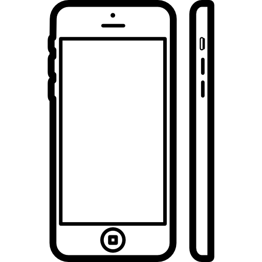 Iphone 5C from frontal and side views